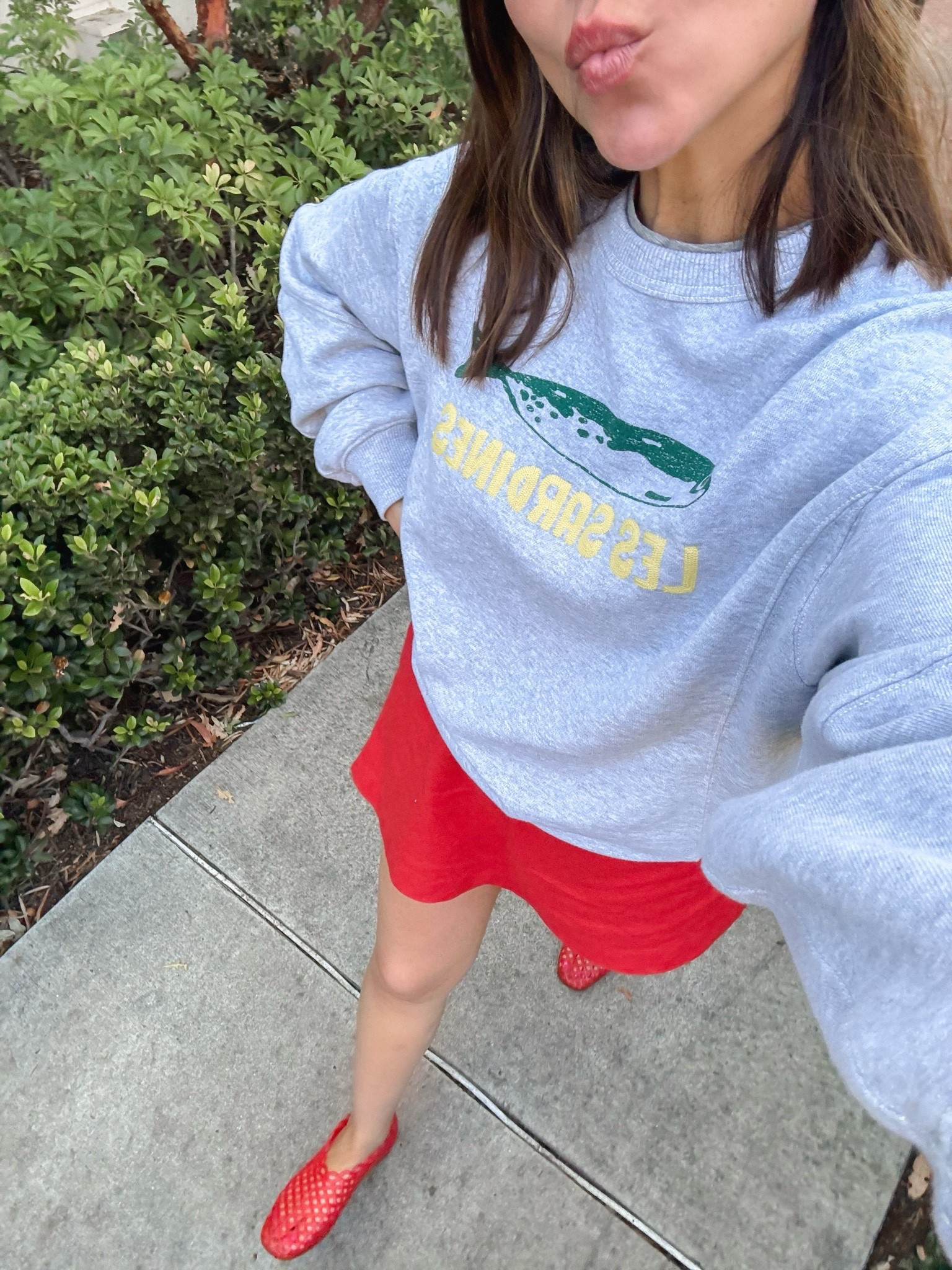 Sweatshirt runs tts 
Skirt runs tts 
Shoes run tts