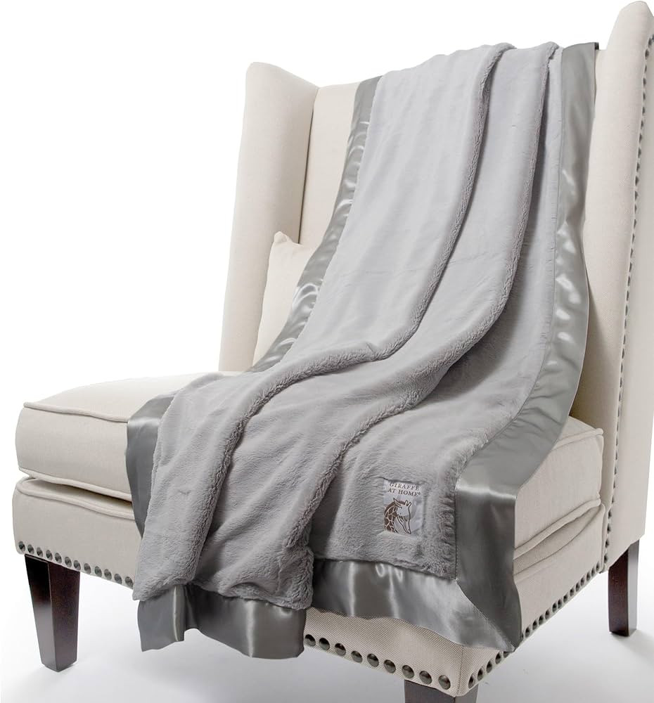 Little Giraffe Chenille Throw Blanket - At Home Soft Throw Blanket for Couch - Luxe Faux Fur Thro... | Amazon (US)