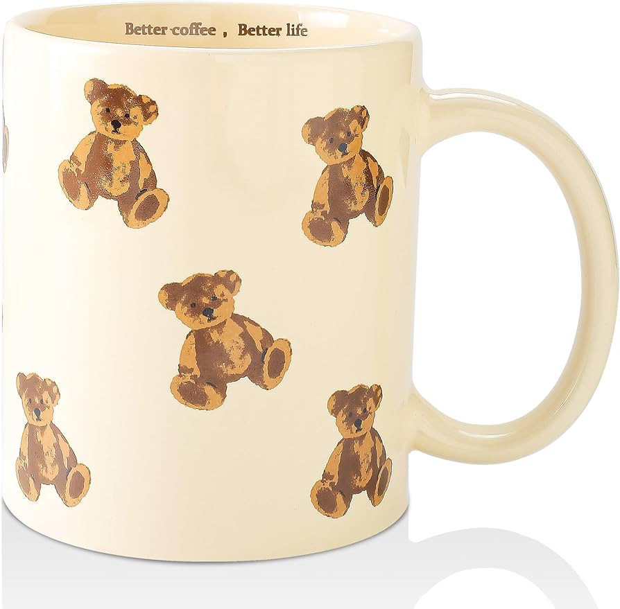 Cute Teddy Bear Coffee Mug- Cartoon Bear Cups-Adorable Gifts for Kids and Women-Ceramic Mug for H... | Amazon (US)