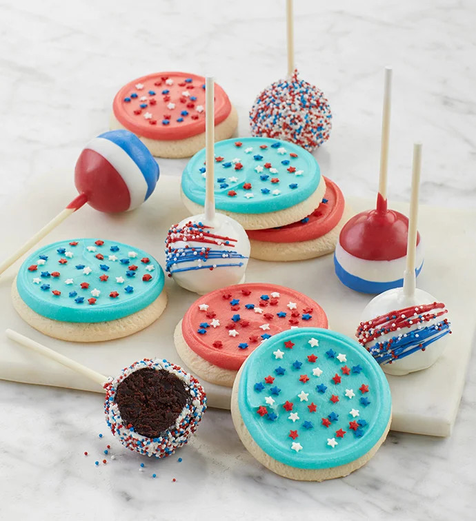 Patriotic Cake Pops And Cookies by Cheryl's Cookies | Cheryl's