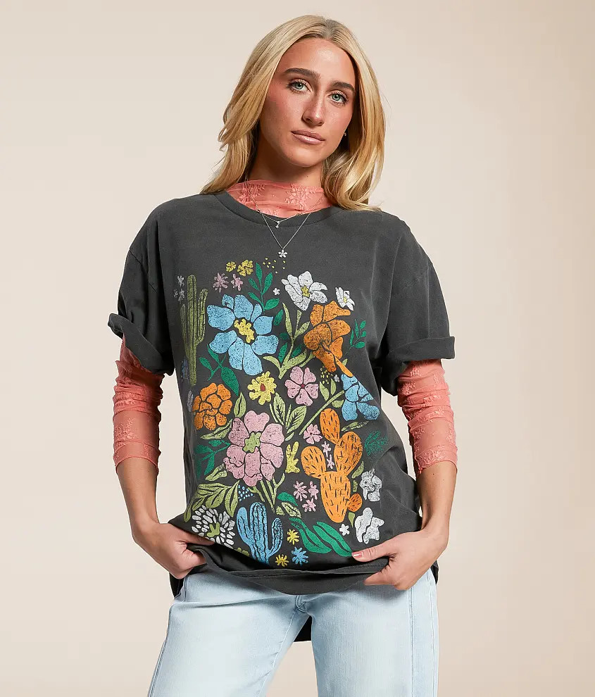 Floral Cactus Oversized T-Shirt | Buckle