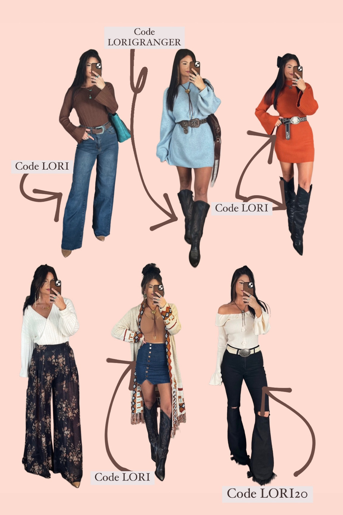 Recent outfits along with discount codes!! A few cute denim pieces, sweater dresses, neutrals and florals, and of course boots 🥰

#LTKStyleTip #LTKShoeCrush #LTKHoliday