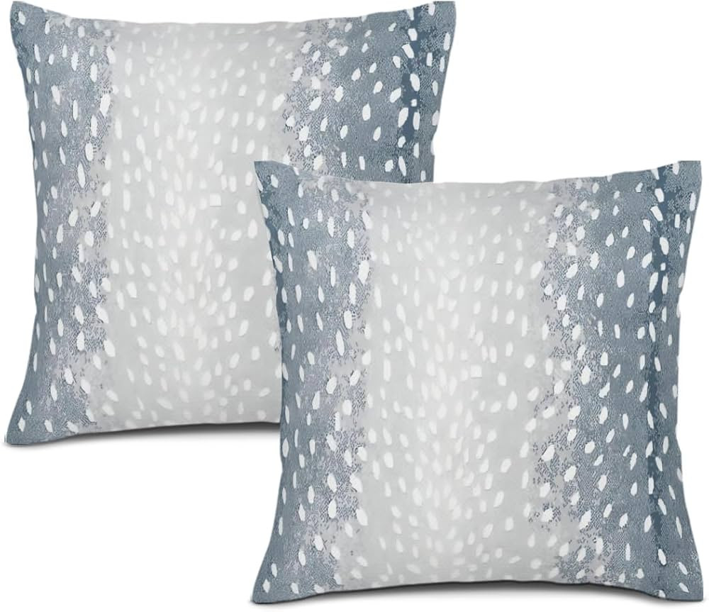 POMOTER Set of 2 20x20Inch Throw Pillow Cover Home Decorative Square Blue Gray Antelope Boho Cush... | Amazon (US)