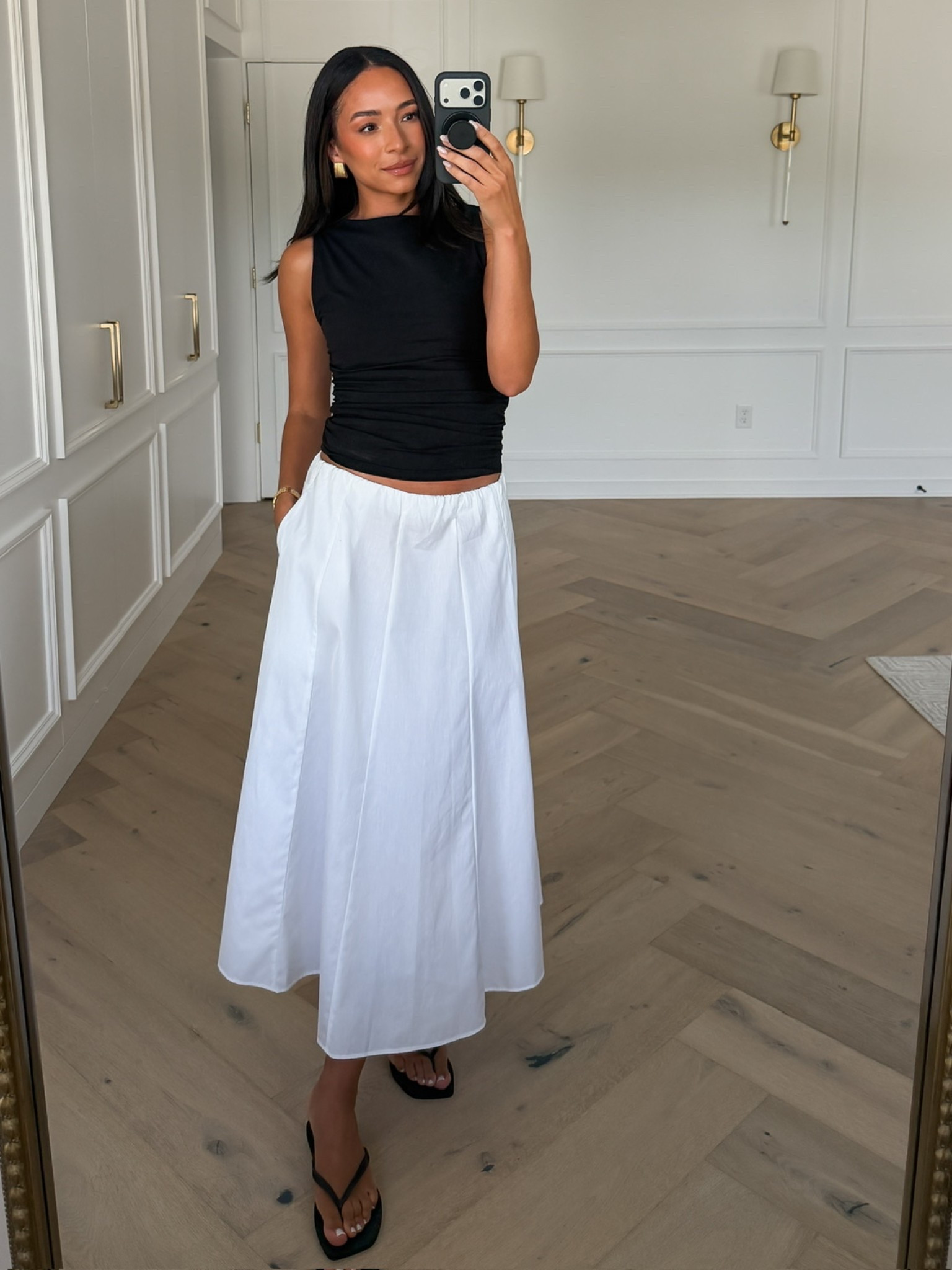 Up to 50% OFF Mango!! White skirts are a closet staple for summer! This one is under $100! Wearing size S black tank and size S cotton midi skirt 

mango sale, summer outfit, summer fashion, casual outfit, dinner outfit, date night outfit, vacation outfit, mom outfit, postpartum outfit, errands outfit

#LTKSaleAlert #LTKSeasonal #LTKTravel