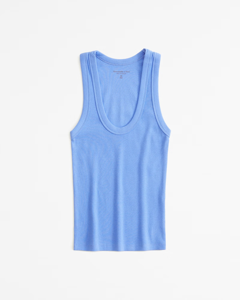 Essential Rib Tuckable Scoopneck Tank | Abercrombie & Fitch (US)