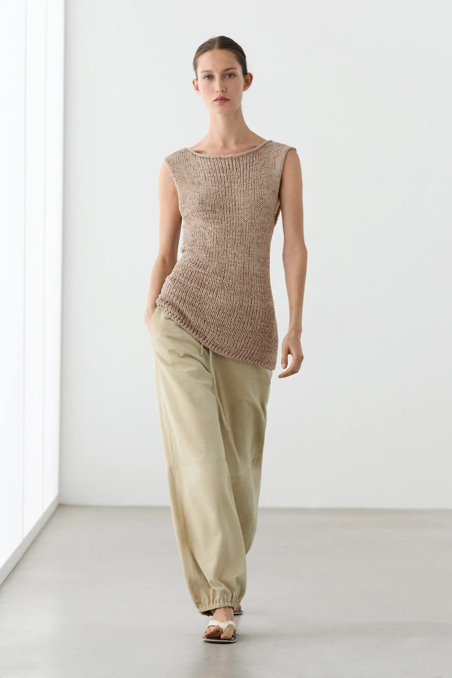 Knit cotton blend Top | Massimo Dutti UK