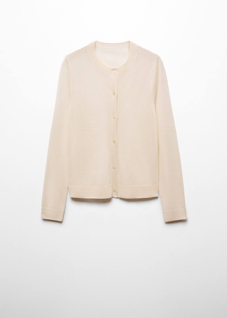 Semi-transparent knitted cardigan -  Women | Mango USA | MANGO (US)