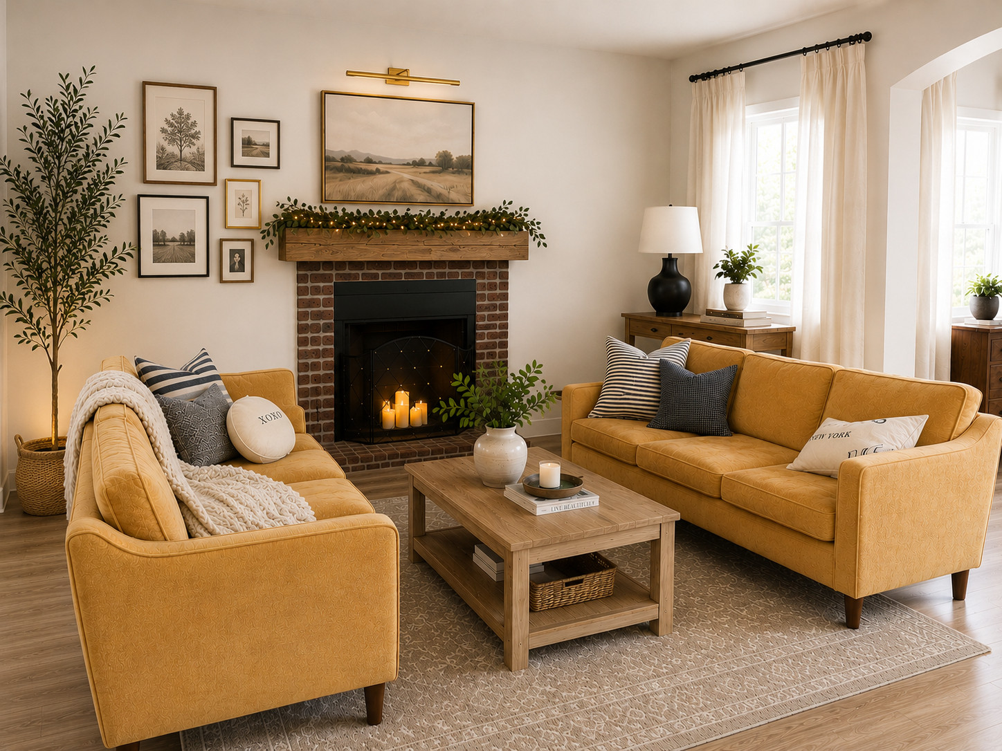 What a statement! I love the bold pop of color in a cozy living room. Traditional style + warm tones. 
Find these couches & living room furniture on Amazon-Walmart!

#livingroom #interiordesign 

 #LTKdayinmylife #LTKHome