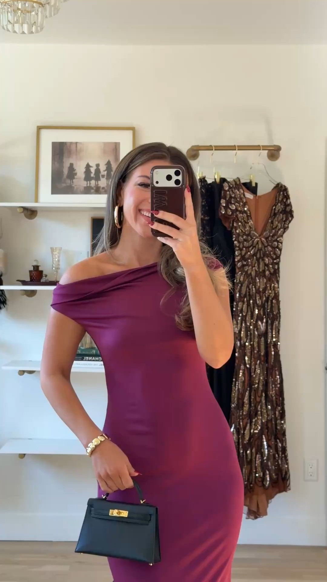 plum-purple off-the-shoulder maxi with a fitted, stretchy fit and a draped neckline formal event & wedding guest dress under $100 🙌🏻✨

lulus - deals20
vici - emerson40

Im 5’4” and wearing my usual small/2 

affordable fashion finds, fall wedding guest dresses, wedding guest dresses, cocktail dresses, semi-formal dresses, black tie wedding guest dresses, destination wedding guest dresses, garden party dresses, wedding guest outfit ideas