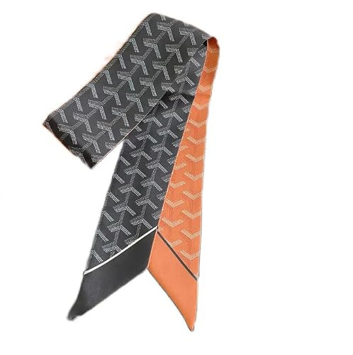 Horse Skinny Scarf for Women - Bag, Purse, Handbag, Hair, Handle, Accessory, Gift (Black and Brown Chevron) | Amazon (US)