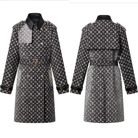 Louis Vuitton Monogram Denim Trench Coat - 38 | Poshmark