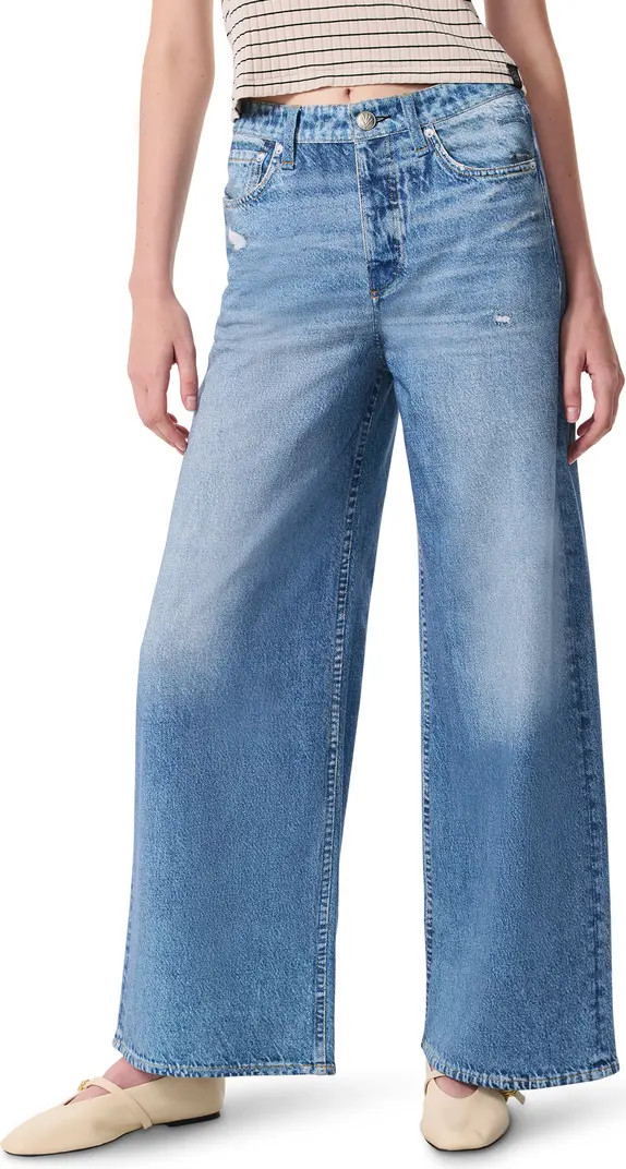 Miramar Sofie High Waist Ankle Wide Leg Cotton Terry Sweatpant Jeans | Nordstrom