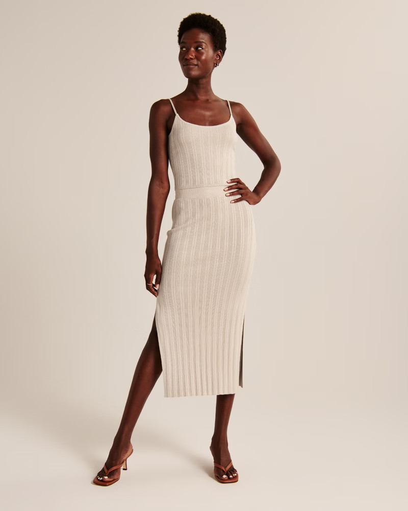 Women's Slim Ribbed Midaxi Skirt | Women's Bottoms | Abercrombie.com | Abercrombie & Fitch (US)
