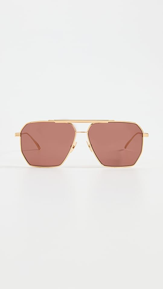 Bottega Veneta Geometric Navigator Sunglasses | SHOPBOP | Shopbop