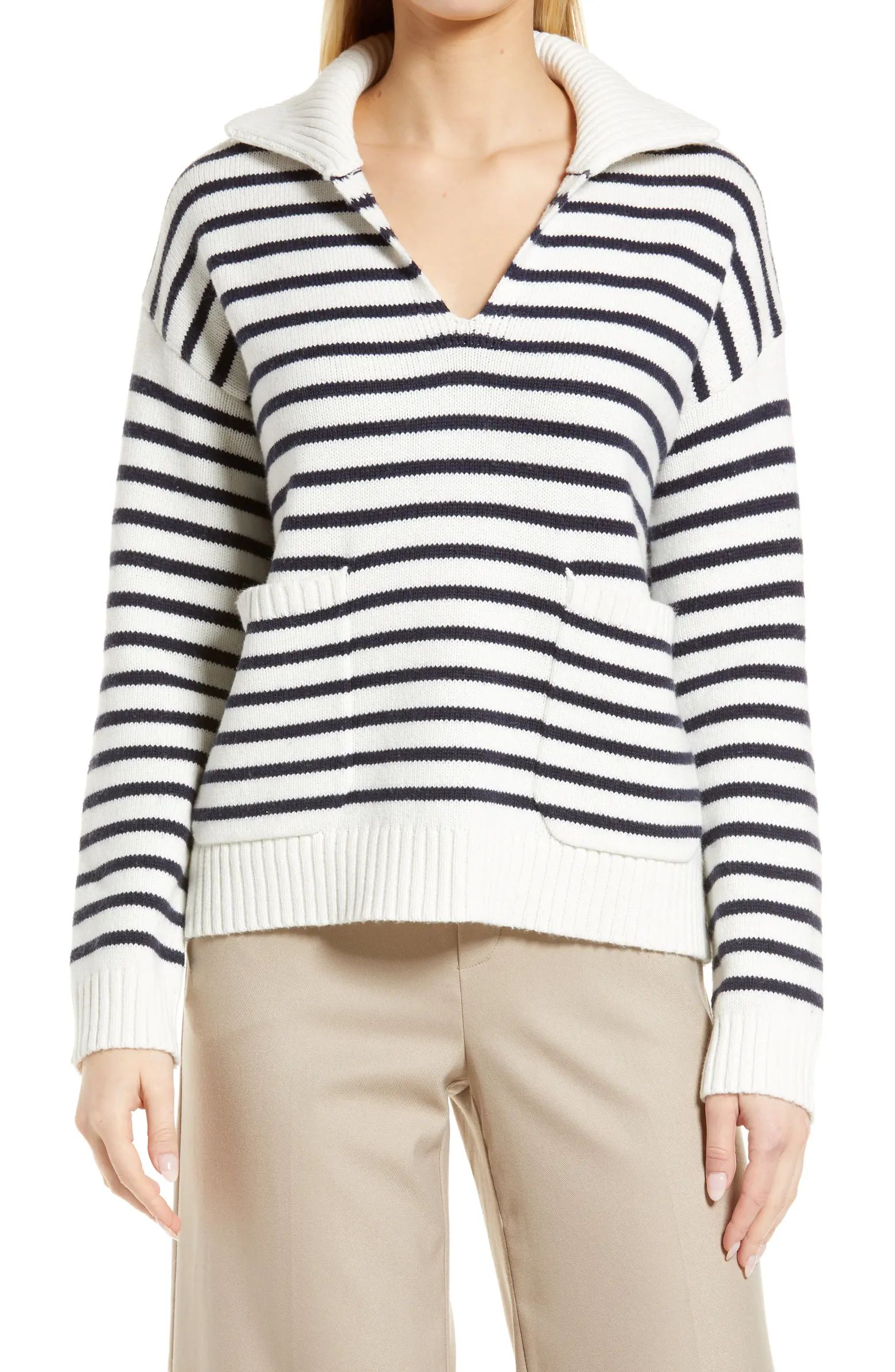 Collared Stripe Sweater | Nordstrom