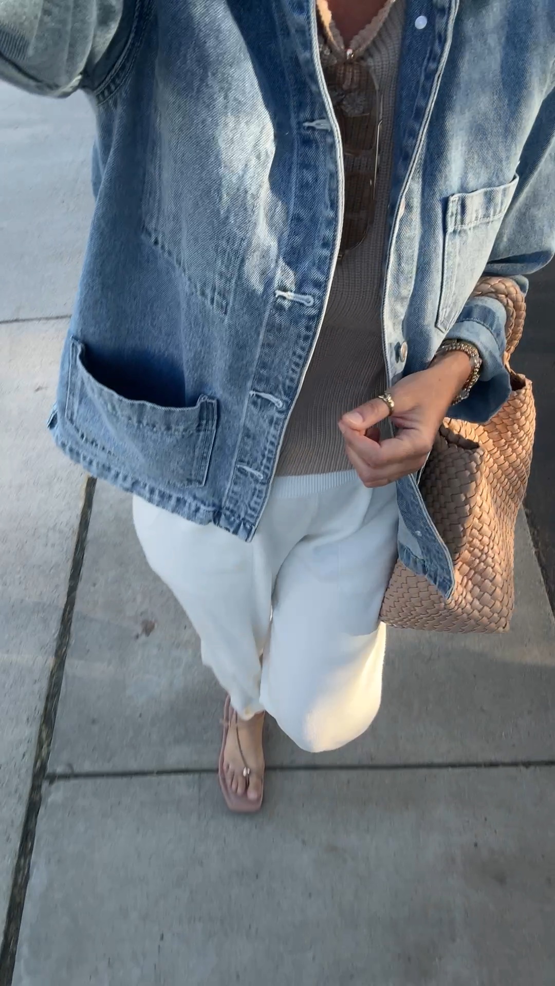 Wearing size small in this Amazon knit set and small in the denim jacket as well.

#LTKootd #LTKTravel #LTKOver40