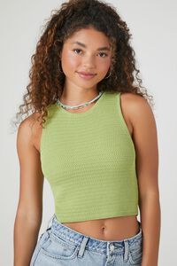 Sweater-Knit Crochet Crop Top | Forever 21 (US)