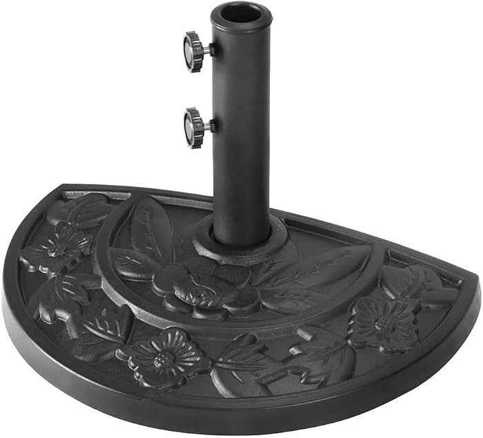 C-Hopetree 33 lb Half Round Heavy Duty Patio Base Stand Weight for Outdoor Market Umbrella, Black | Amazon (US)