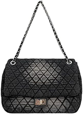 Denim Purse Puffer Tote Bag Crossbody Bags for Women Trendy Purses for Women 2023 Quilted Tote Ba... | Amazon (US)