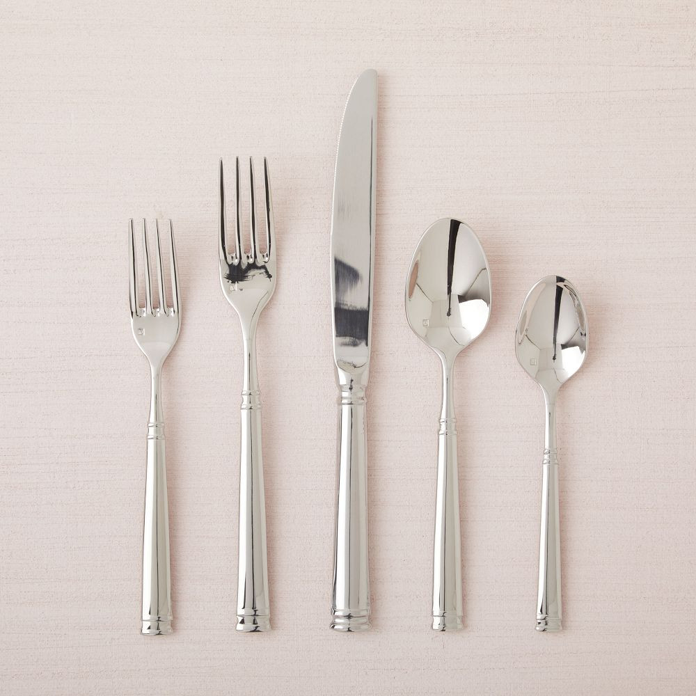 Bistro Mirrored Stainless Steel Flatware Sets | West Elm (US)