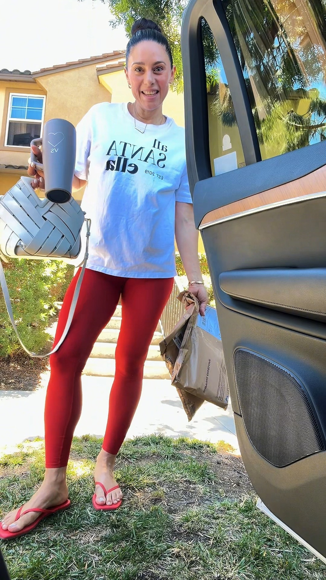 Today’s outfit = my favorite kind of comfy 🤍 Running errands, dropping off packages at the post office, and keeping it simple in my Vuori pants, ALLSANTAELLA tee, and my everyday essentials.

I never leave home without my personalized BrüMate tumbler to stay hydrated, and my Sun Bum SPF stick always lives in my car for quick hand protection while driving. It’s the little things that make everyday errands so much better.

Everything is linked in my LTK! ✨ Comment SHOP if you’d like the links sent straight to your DMs.

#LTKdayinmylife #LTKstorytime #LTKvlog