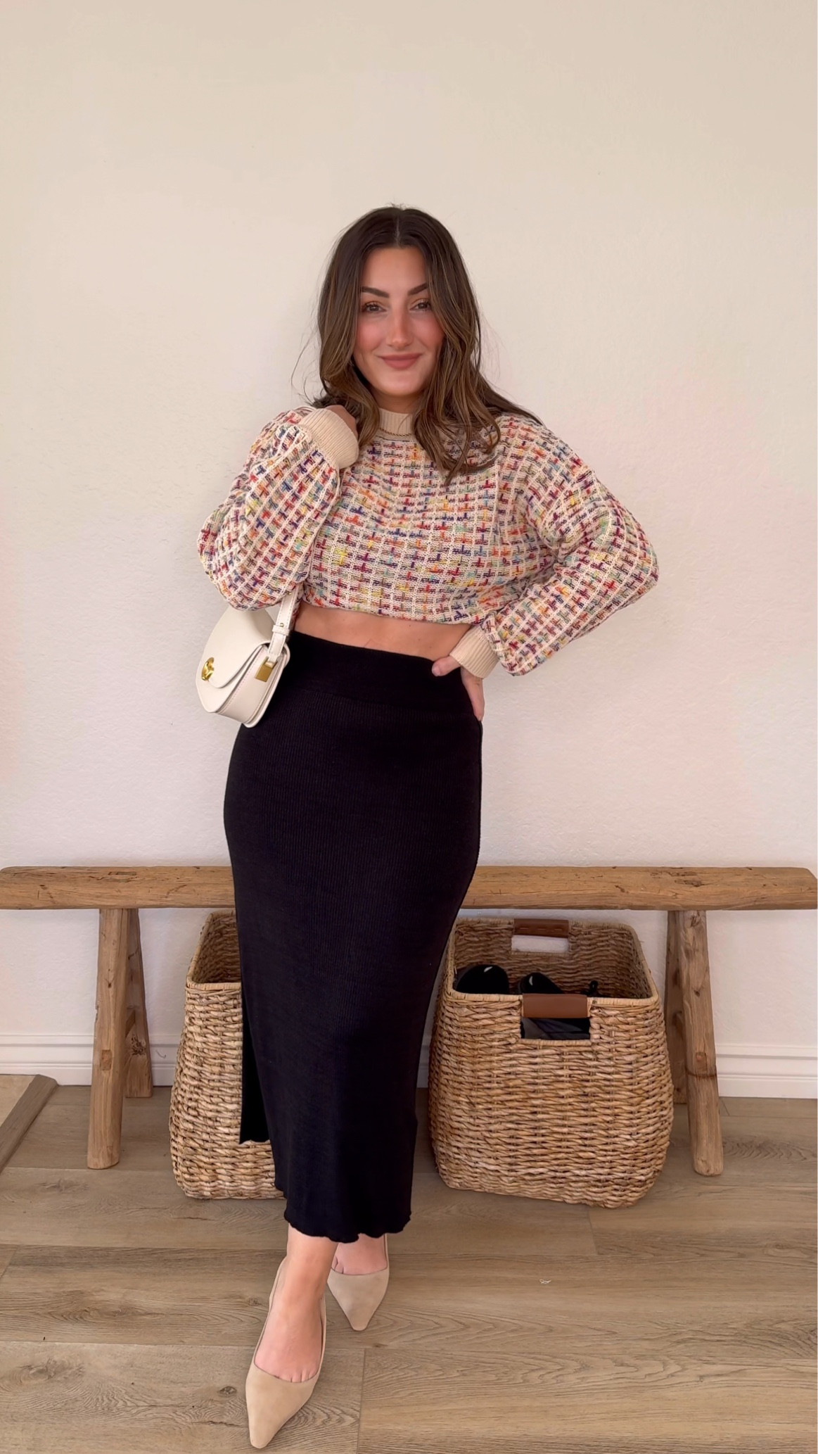 Petite fashion
5’0” 130lbs
Skirt size small
Sweater size xs

#LTKstyletip #LTKparties #LTKfindsunder50