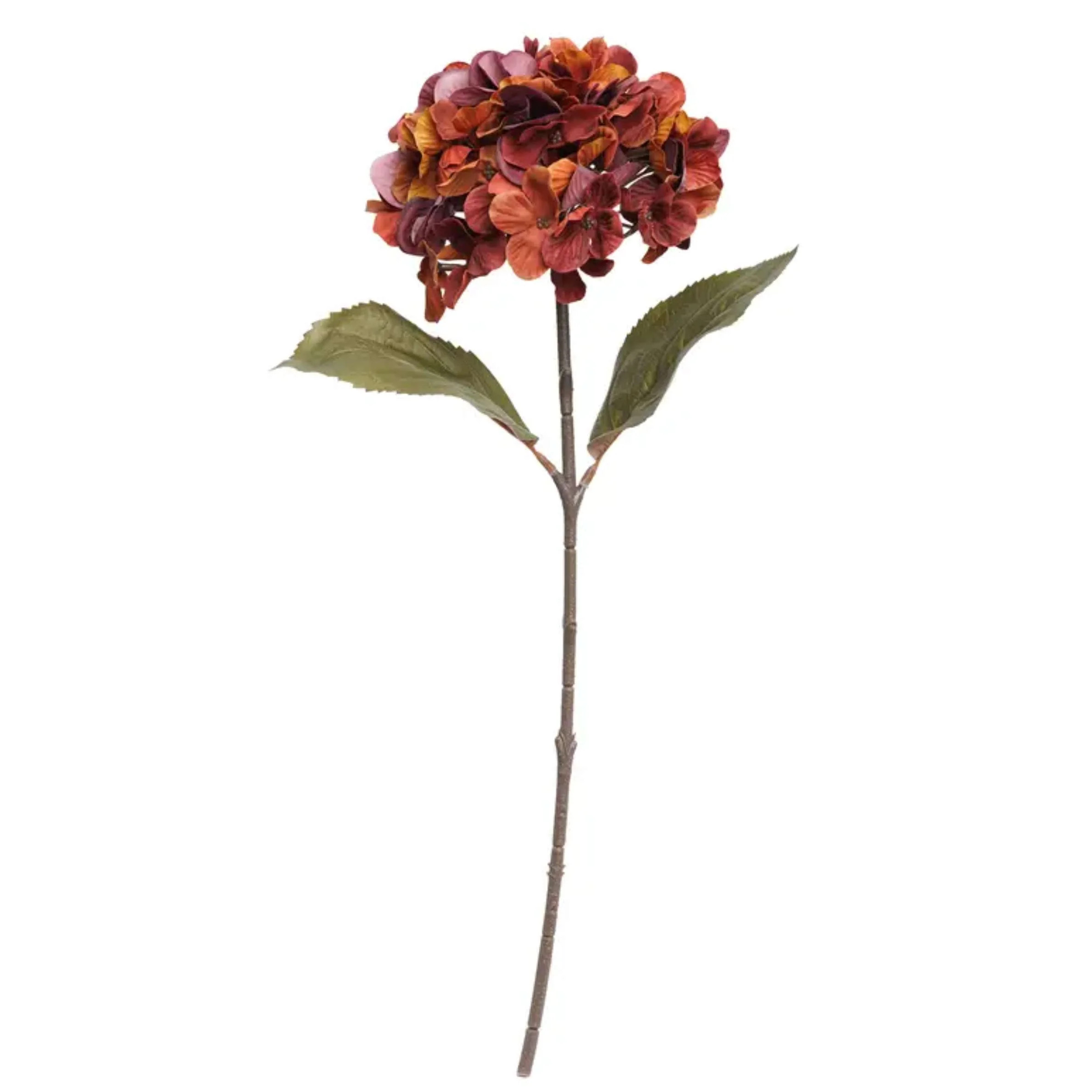 My Texas House Fall Faux Hydrangea Stem, Burgundy, 20" | Walmart (US)