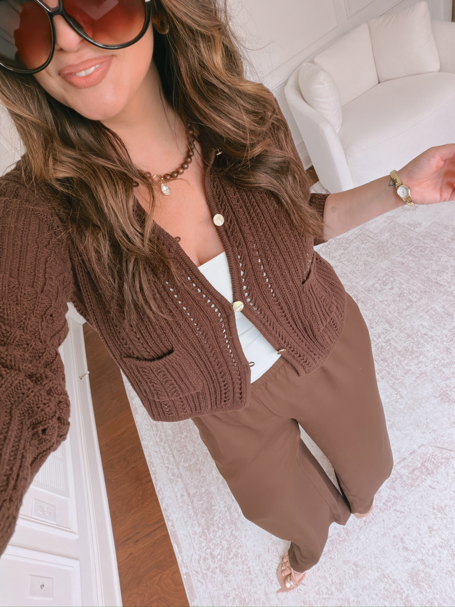 wearing a large in the cardigan and tank, XL in the pants

#LTKSeasonal #LTKMidsize