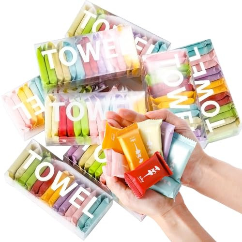 WUWEOT 140 Pack Compressed Towels Tablets, Disposable Face Compressed Towels, 11x9.5 Inches Soft Wipe Face Washcloths, Portable Coin Tissue for Outdoor Travel Camping Hiking Sport Hotel Beauty Salon | Amazon (US)
