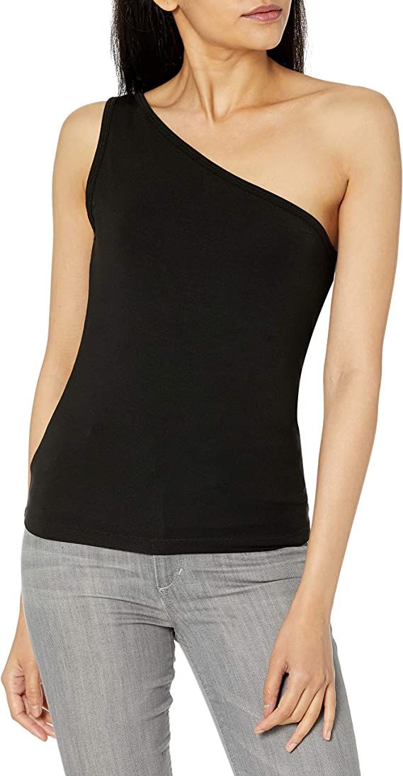 The Drop Women's Payton Asymmetric Fitted One-Shoulder Top | Amazon (US)