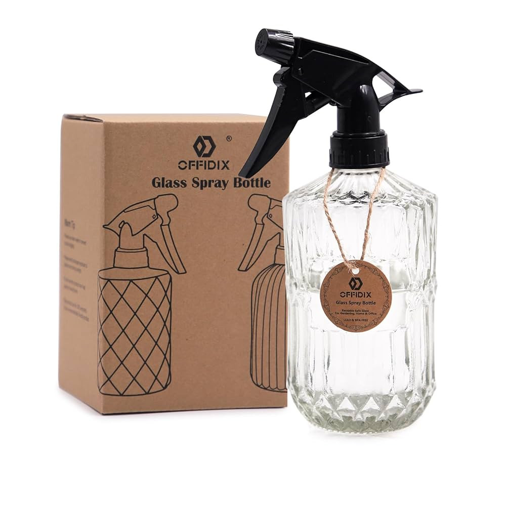 OFFIDIX Glass Spray Bottle,Plant Mister,Pressure Watering Can,Water Spray Bottle with Adjustable ... | Amazon (US)
