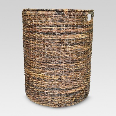 Wicker Hamper Dark Global Brown 25"x13"x20" - Threshold™ | Target