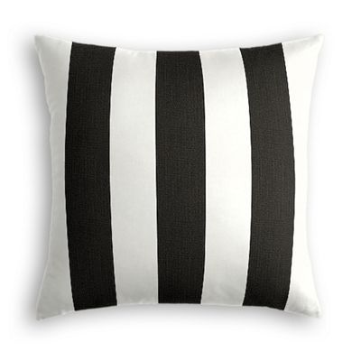 Black & White Awning Stripe Outdoor Pillow | Loom Decor