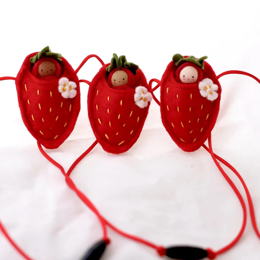 Red Strawberry Baby Necklace - Etsy | Etsy (US)