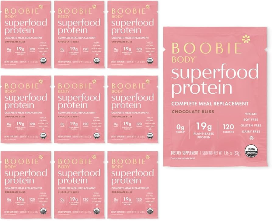 Boobie Body Superfood Protein Meal Replacement Shake, Chocolate Bliss Flavor | 19g Protein | Safe... | Amazon (US)