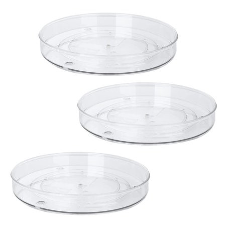 Kzxbty 3 Pack Clear Lazy Susan Organizer Turntable 10.6 Inch Rotating Spice Rack Spinning Bins for C | Walmart (US)
