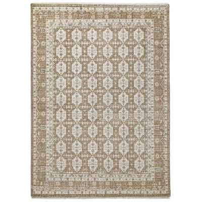 7'x10' Hand Knotted Persian Style Tile Rug Beige - Threshold™ designed with Studio McGee | Target