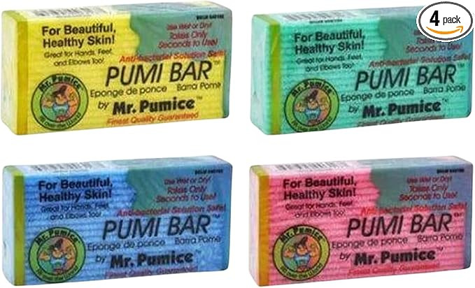 Mr. Pumice Callus Remover PUMI Bar: Pedicure Stone & Foot/Heel Scrubber - Medium Grit (Assorted C... | Amazon (US)