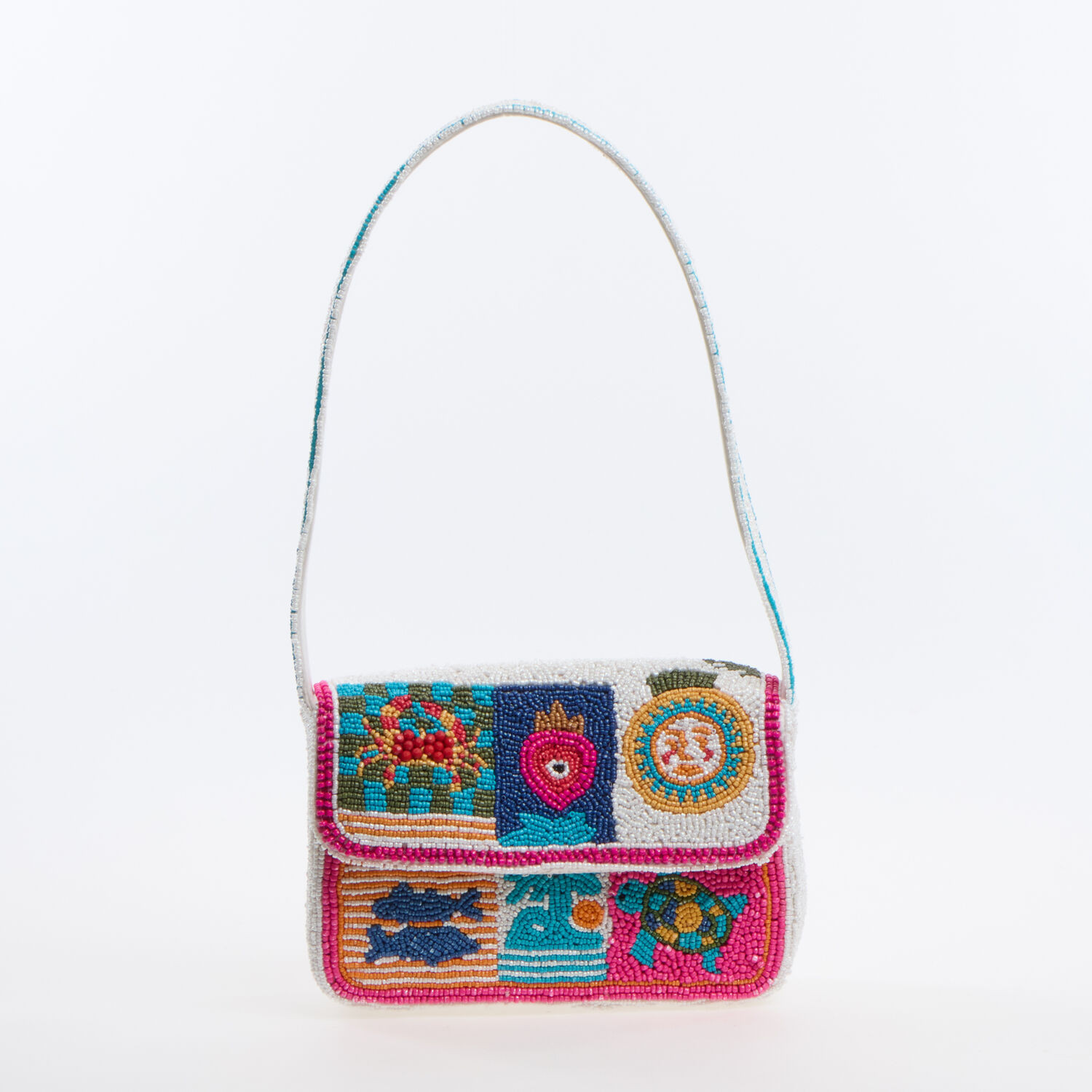 Multicoloured Sealife Beaded Bag | TK Maxx