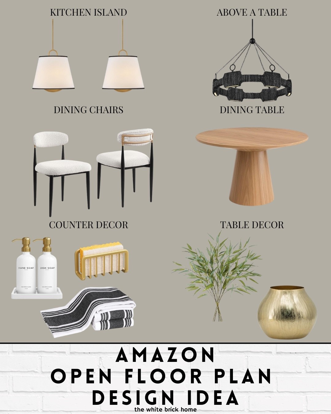 Beautiful, coordinated lighting and furniture selections for an open floor plan! 

🖤🖤

Amazon, Amazon home, home decor, home design, kitchen table, chandelier, light pendant, kitchen pendant, chair, kitchen chair, dining room, dining table, dining furniture, kitchen accessories, round table, vase, faux greenery, towels, kitchen towels, home decor, home design, kitchen design 

#LTKFindsUnder100 #LTKHome #LTKFindsUnder50