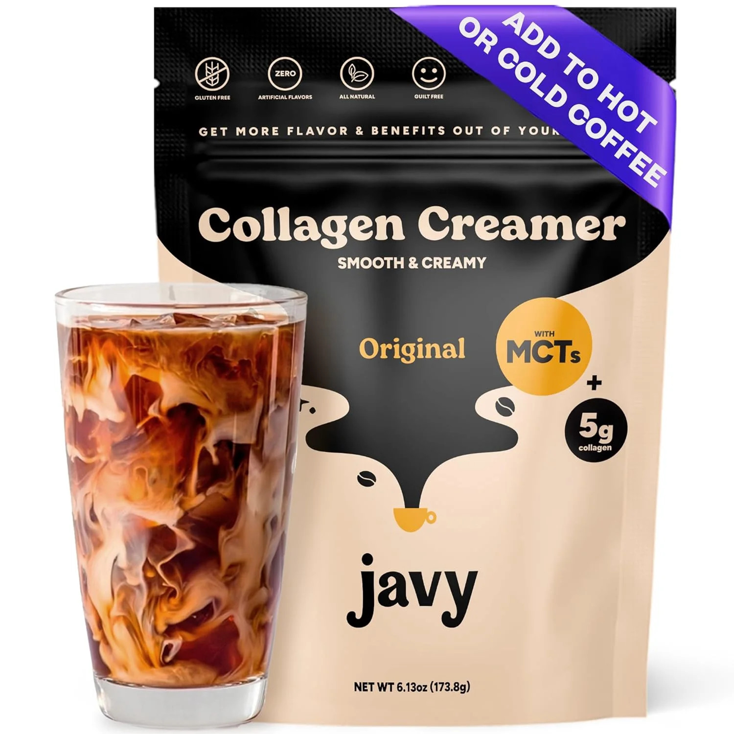 Javy Collagen Coffee Creamer Powder, Grass Fed Pasture Raised Collagen - Hair, Skin & Nail suppor... | Walmart (US)
