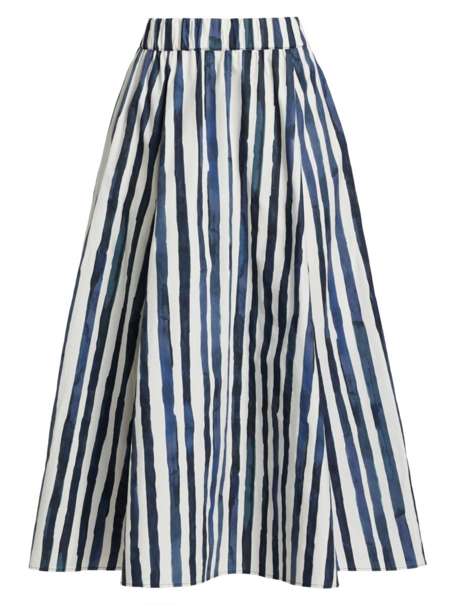 Sasha Striped A-Line Midi-Skirt | Saks Fifth Avenue