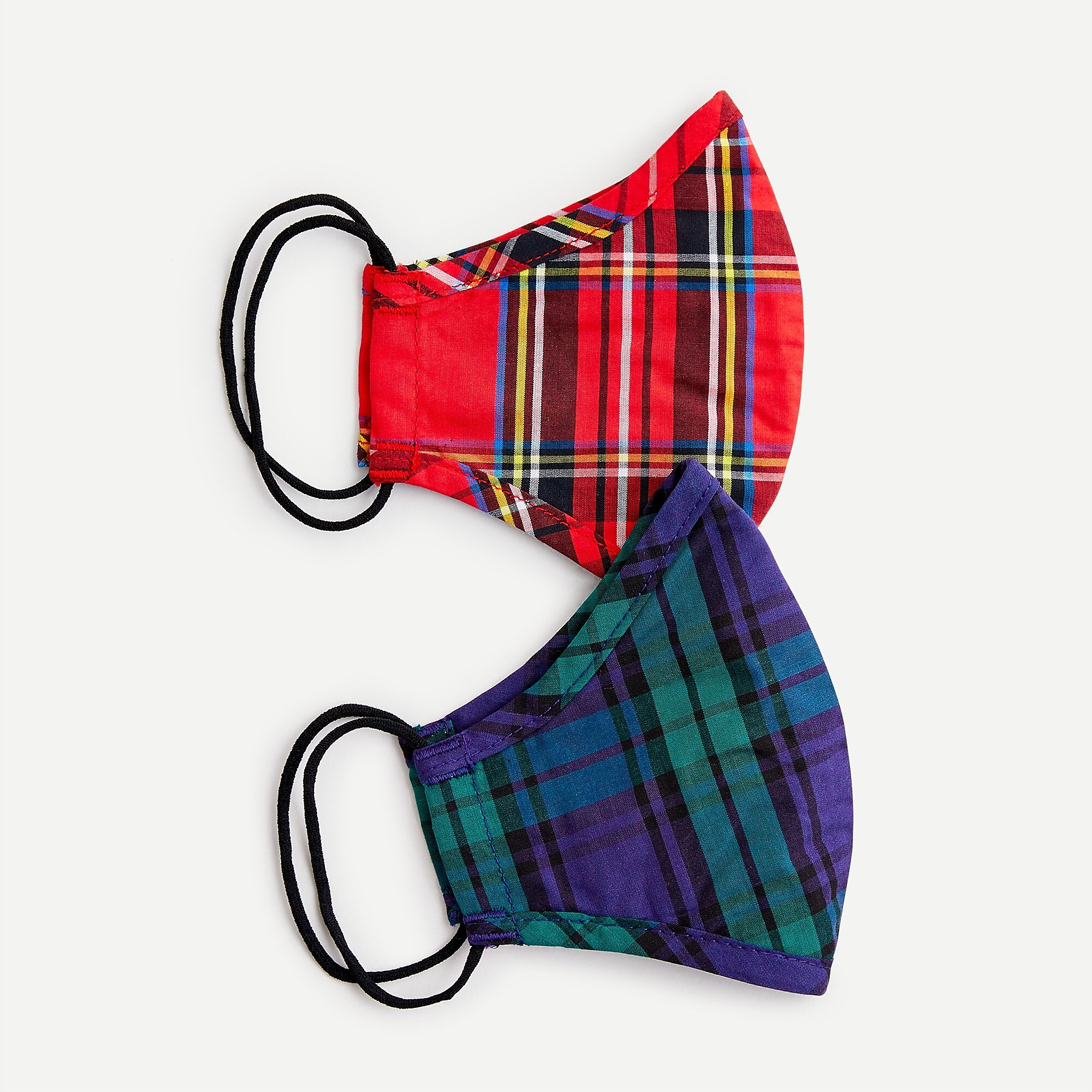 Kids' pack-of-two nonmedical face masks in holiday prints | J. Crew US
