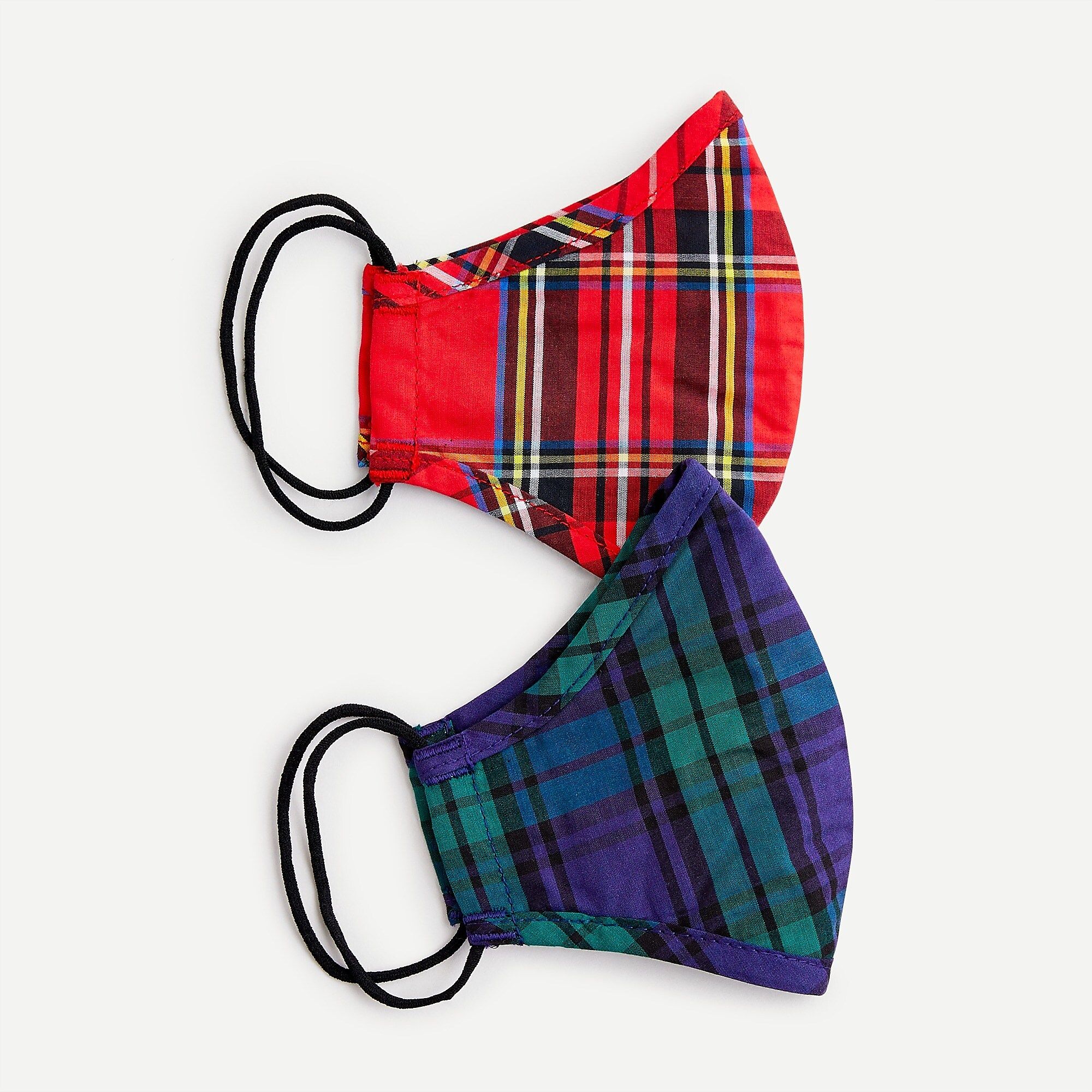 Kids' pack-of-two nonmedical face masks in holiday prints | J.Crew US