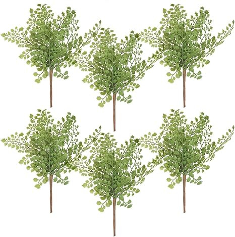 Lily Garden 12" Artificial Soft Plastic Maidenhair Fern - Package of 6 | Amazon (US)