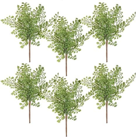 Lily Garden 12" Artificial Soft Plastic Maidenhair Fern - Package of 6 | Amazon (US)