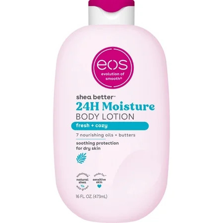 eos Shea Better Body Lotion- Fresh & Cozy, 24H Moisture for Dry Skin, 16 fl oz | Walmart (US)