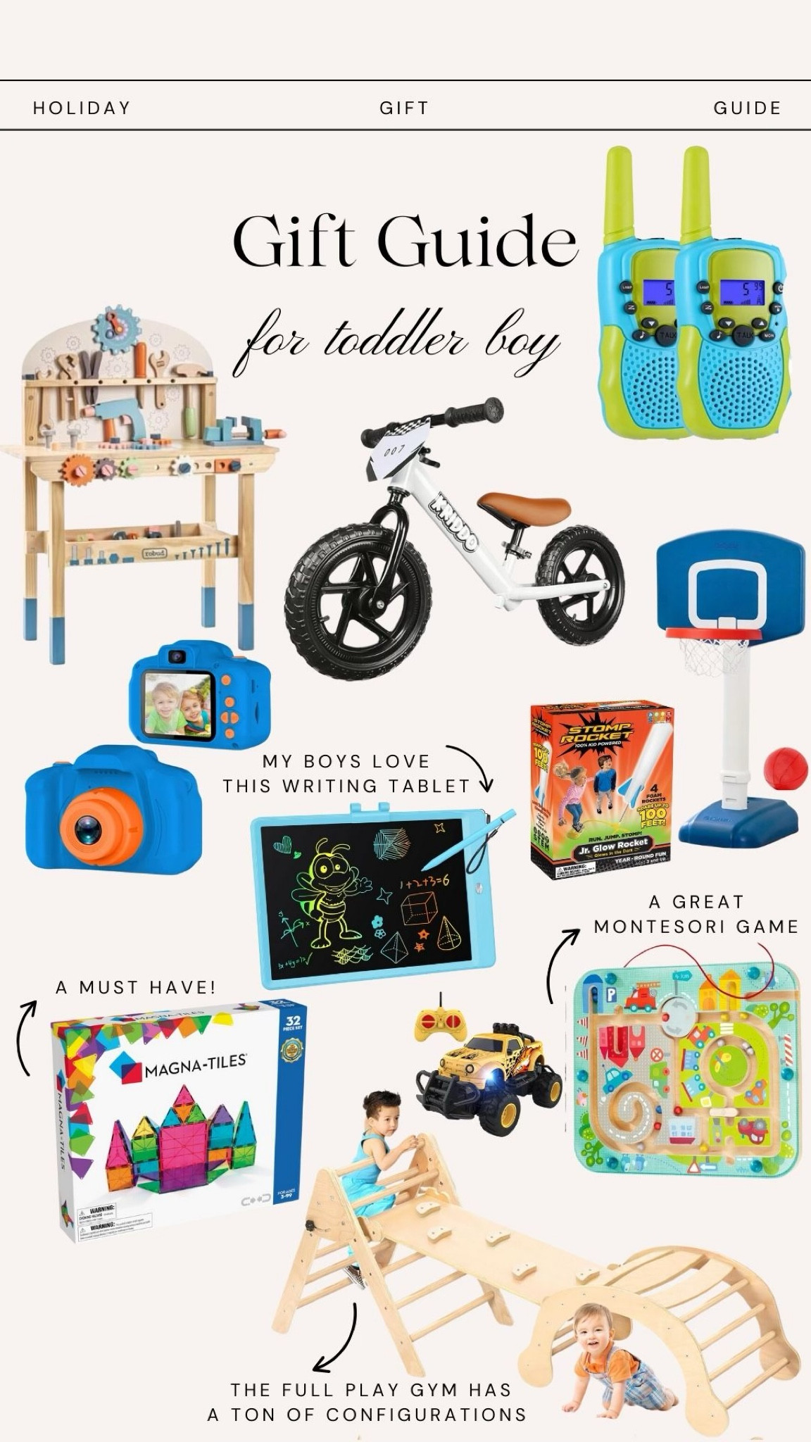 gift ideas that a toddler boy will love ! 

#LTKKids #LTKGiftGuide #LTKHoliday