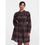 Scenario Women's Band Collar Shirtdress with Long Sleeves, Sizes XS-XXXL | Walmart (US)