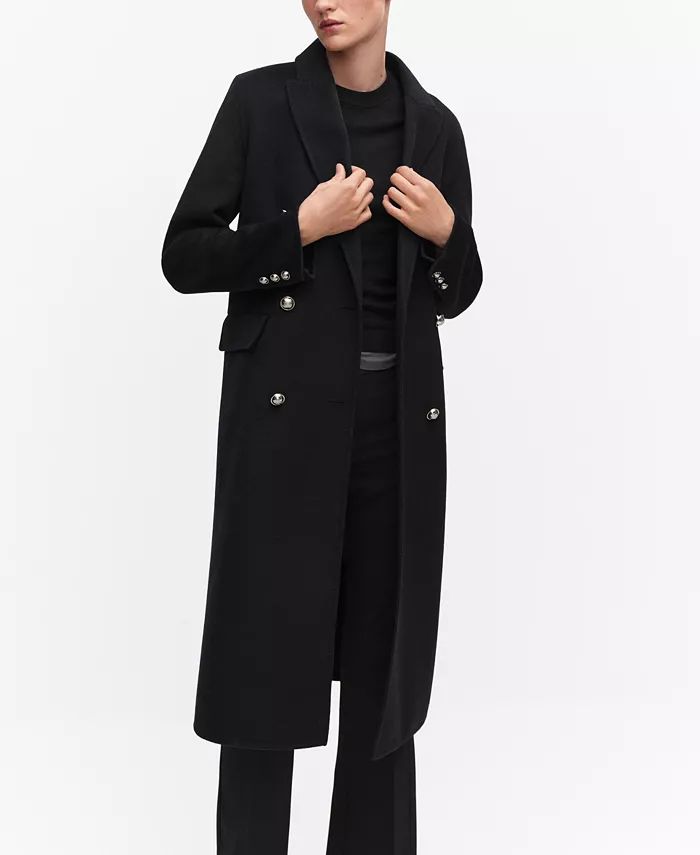 Women's Handmade Buttoned Wool Coat | Macy's